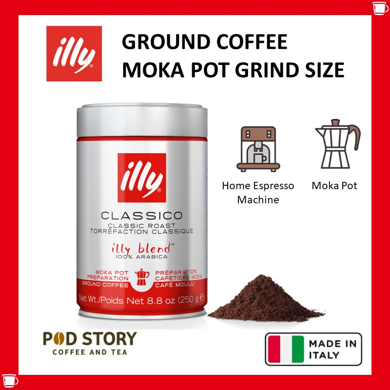 Jual ILLY Moka Pot (Ground Coffee) Bubuk Kopi Premium italia