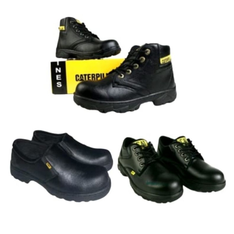 Jual Sepatu Caterpillar Pria Sepatu Safety Boots Ujung Besi Fashion Pria Bikers Turing Tiga