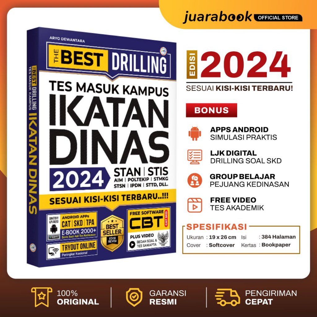 Jual Buku Seleksi Kedinasan 2024 The Best Drilling Tes Masuk Kampus
