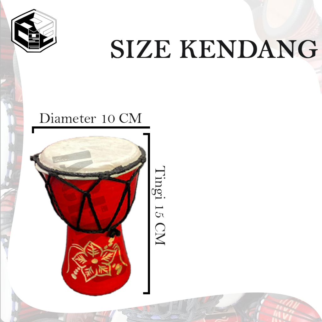 Jual Kendhang Jimbe Djembe 15 CM Alat Musik Traditional Perkusi Gendang ...