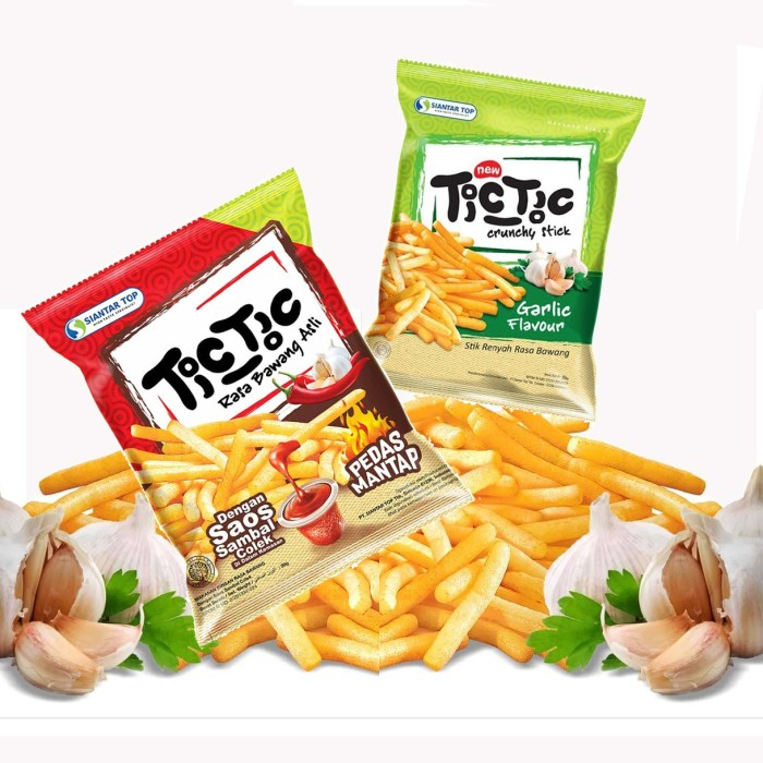 Jual Siantar Top Tic Tic Snack Crunchy Stick Bawang 65-70gram | Shopee ...