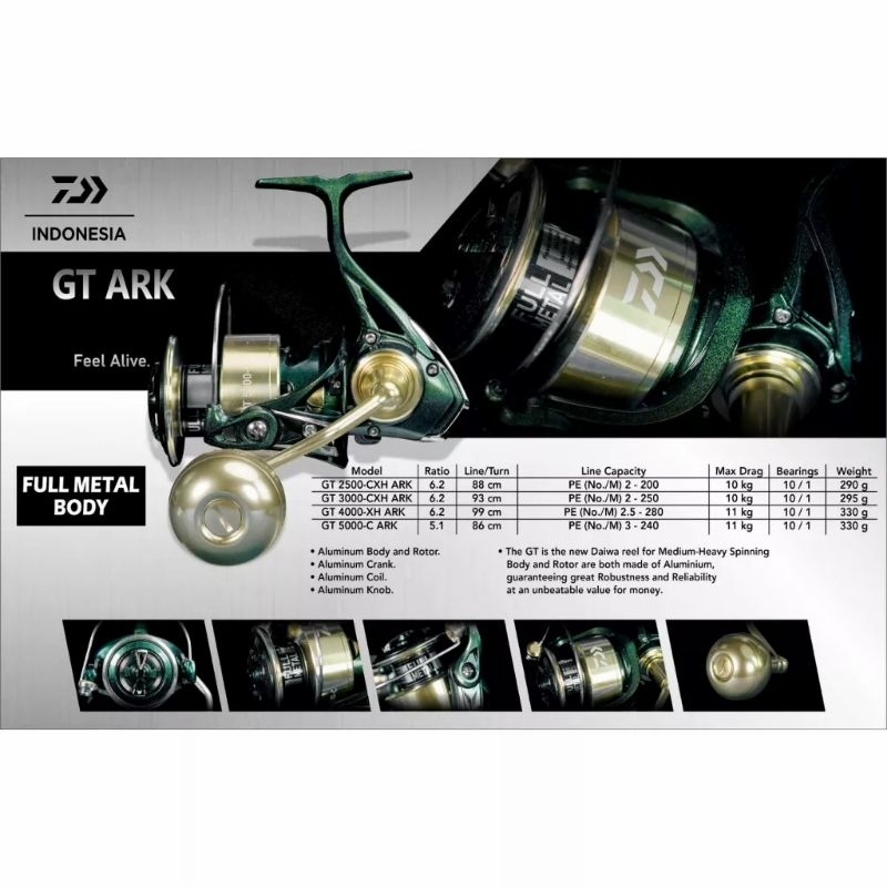 Jual Reel Daiwa Gt 5000 C Ark Shopee Indonesia