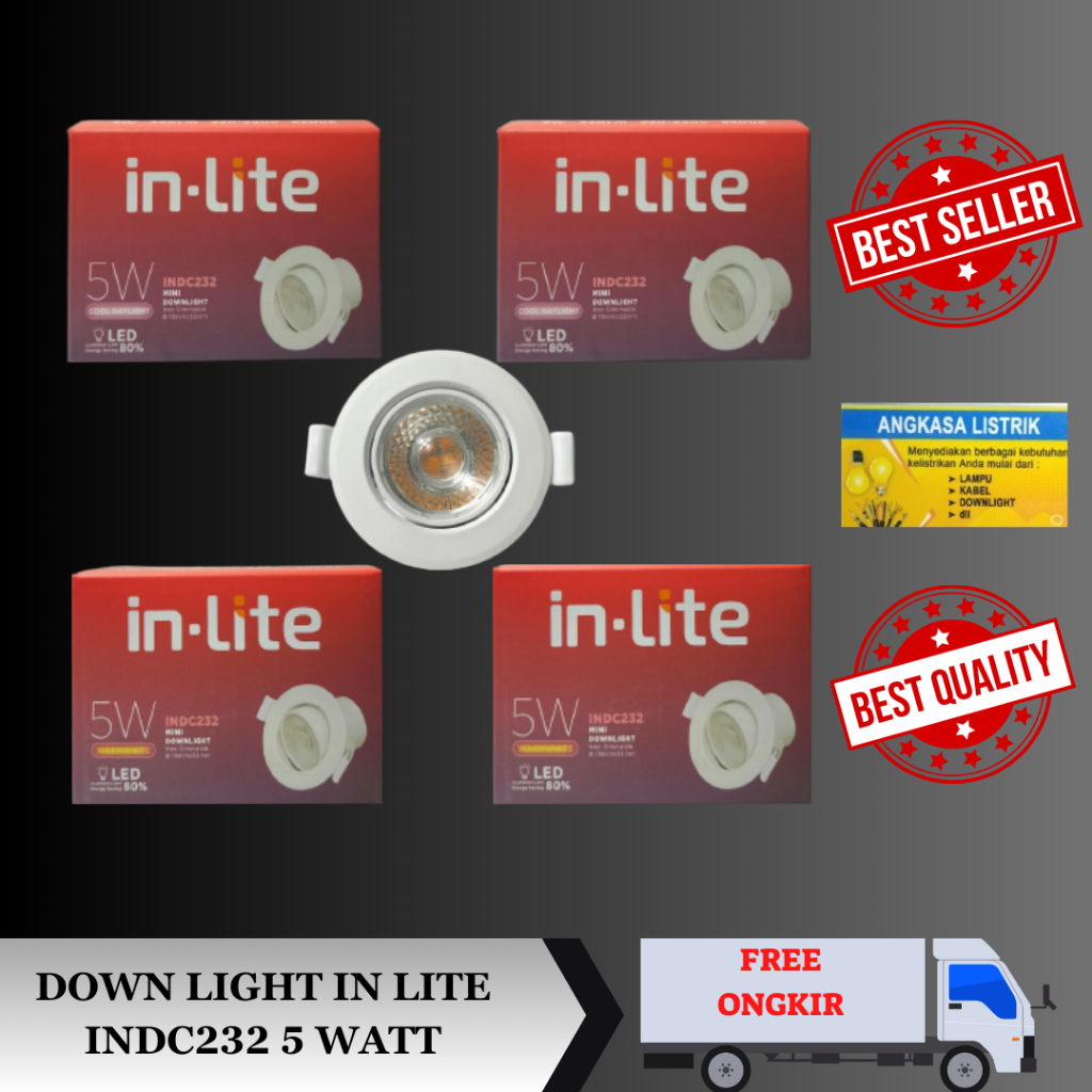 Jual Lampu Led Spotlight Mini Downlight Inlite 5w 5 Watt Indc232