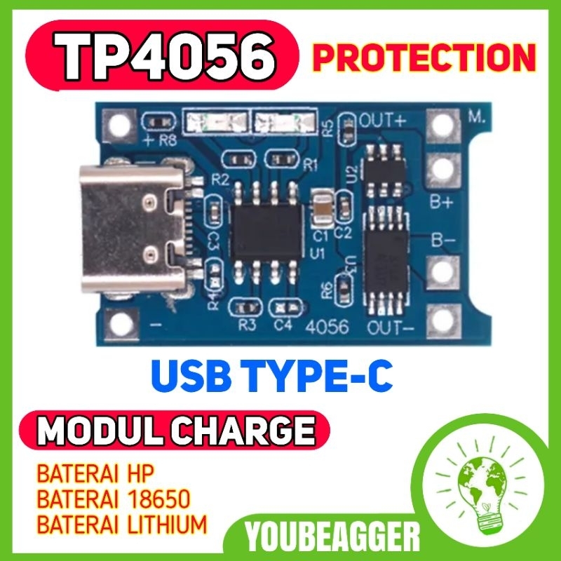 Jual Modul TP4056 with protection untuk CAS baterai | Shopee Indonesia
