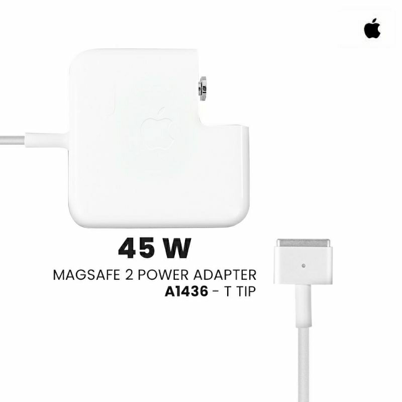 Jual ADAPTOR CHARGER MAGSAFE 2 45W 60W 85W POWER ADAPTER A1436 | Shopee ...
