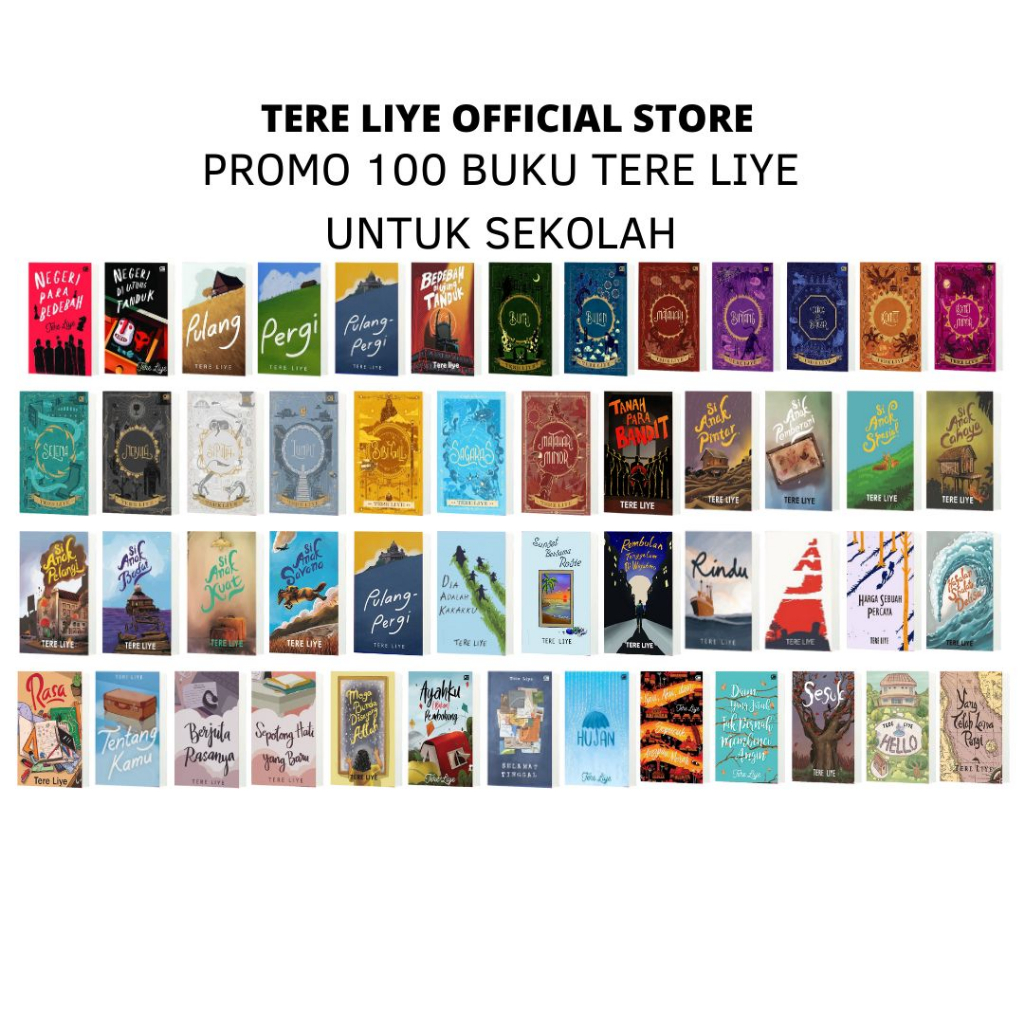 Jual Tere Liye - Promo 100 Buku Tere Liye Untuk Sekolah | Shopee Indonesia