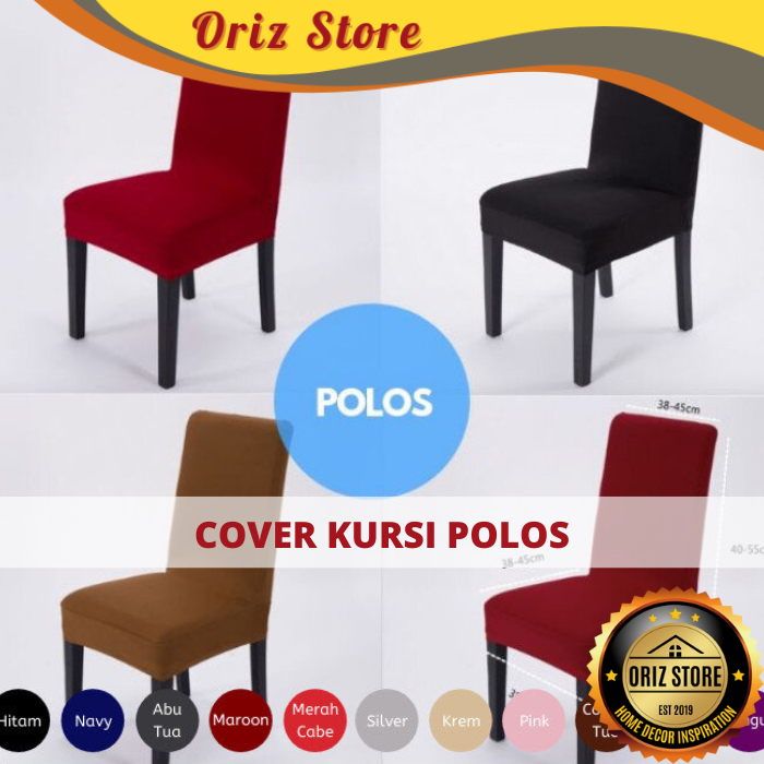 Jual Cover Kursi Sarung Kursi Makan Bangku Elastis Polos Shopee Indonesia