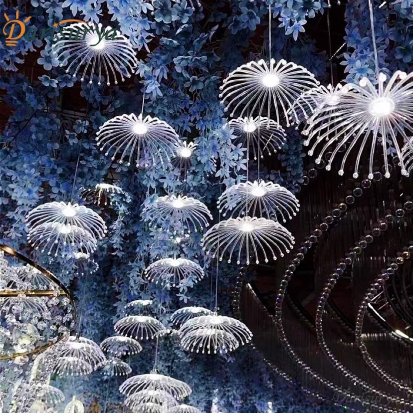 Jual Lampu Led Dekorasi Pelaminan Lampu Dandelion Akrilik 1 Set Isi 10