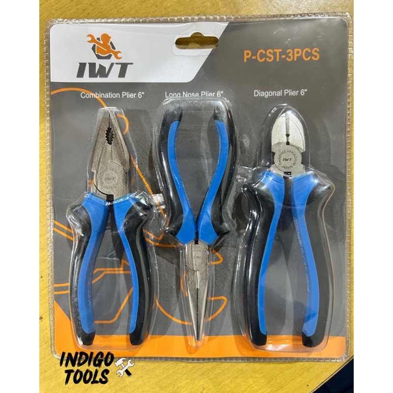 Jual IWT Tang set 6 Inch (isi 3pc) / Tang Kombinasi , Lancip , Potong 6 ...