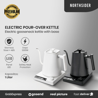 Promo KTCmart - Gooseneck Kettle with Thermometer 1,2L Teko Leher