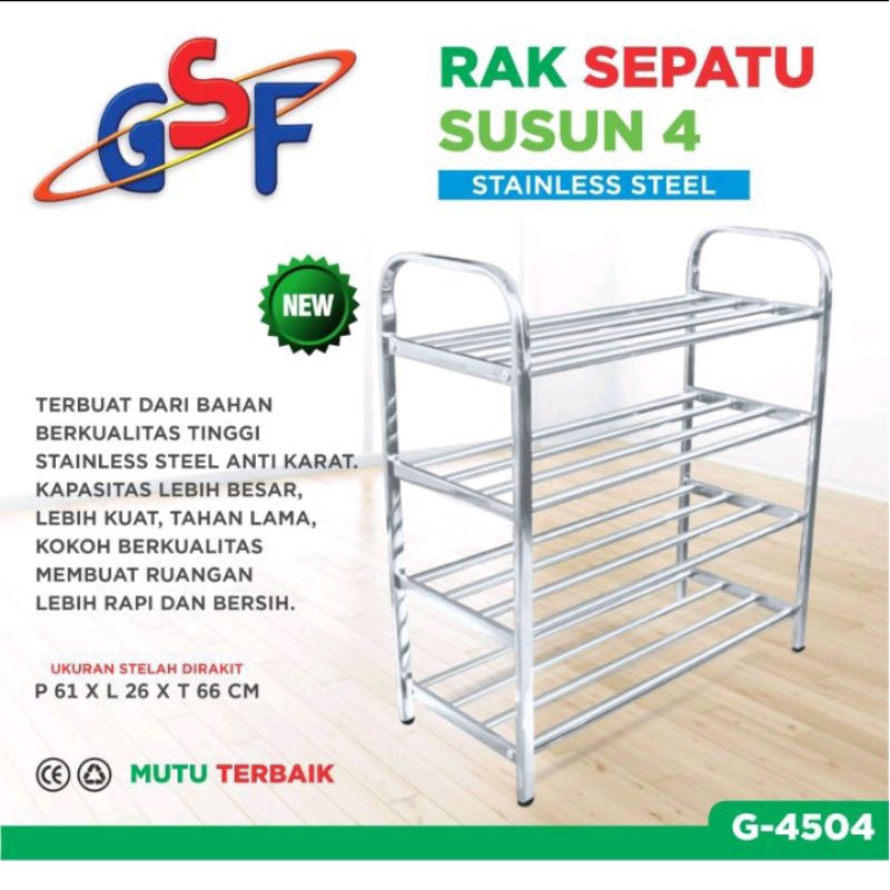 Jual Rak Sepatu Susun Gsf Tempat Penyimpanan Sepatu Sandal Tingkat