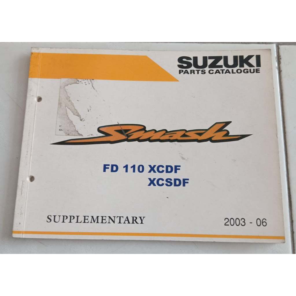 Jual BUKU SUZUKI PARTS CATALOG SMASH FD 110 (BEKAS) Shopee Indonesia
