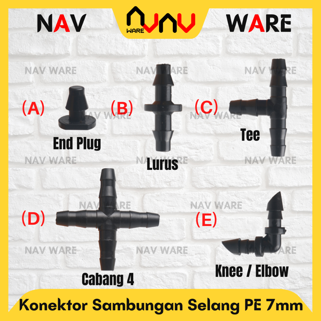 Jual Konektor Nepel Selang Pe Mm Pe Mm Aerator Tee T Cabang