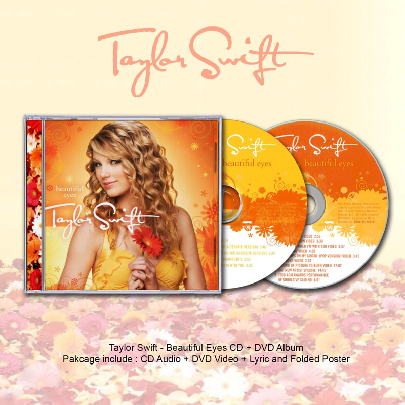 Jual CD TAYLOR SWIFT - BEAUTIFUL EYES SPECIAL ALBUM CD + DVD