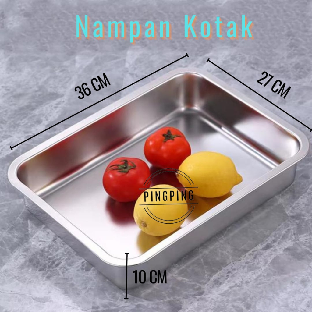 Jual Pingping Nampan Kotak Stainless Ukuran X X X Shopee Indonesia