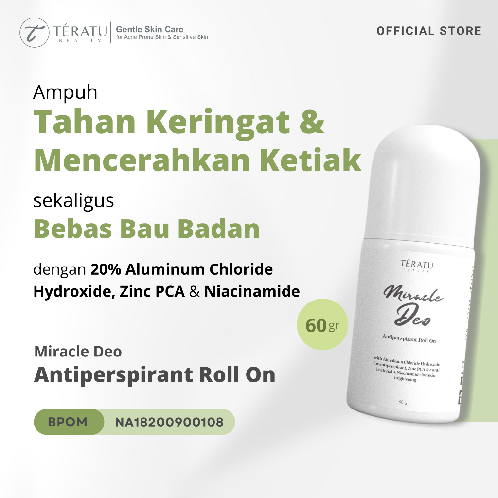 Jual TERATU BEAUTY Miracle Deo Antiperspirant Roll On 20 Aluminum