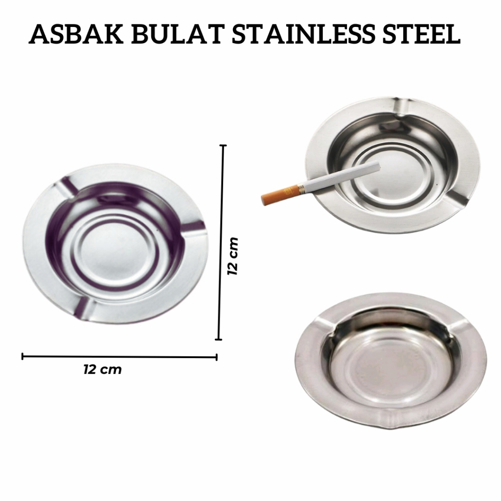 Jual Asbak Murah Asbak Bulat Asbak Stainless Tempat Rokok Wadah Rokok Wadah Abu Sampah