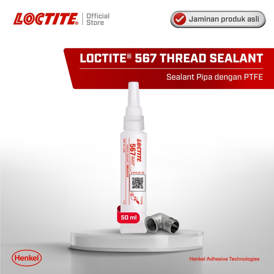 Jual Henkel LOCTITE 567 THREAD SEALANT Seal Pipa Pencegah Kebocoran 50