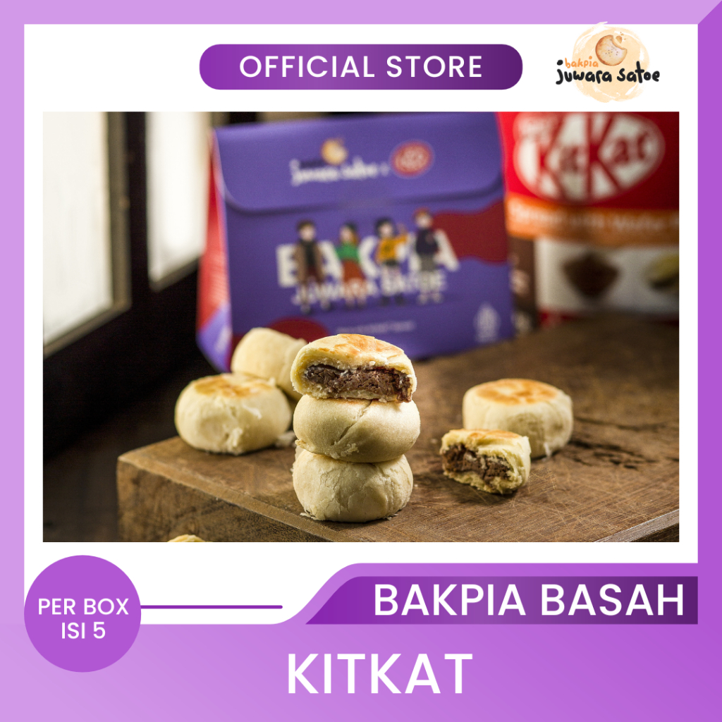 Jual Bakpia Juwara Satoe [ Isi 5 ] Bakpia Basah Kitkat Oleh Oleh Khas