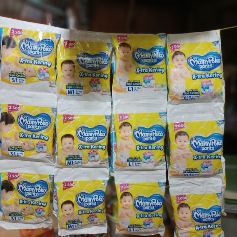 Jual Mamypoko Popok Celana Xtra Kering Renceng / Renteng Sachet Mamy ...