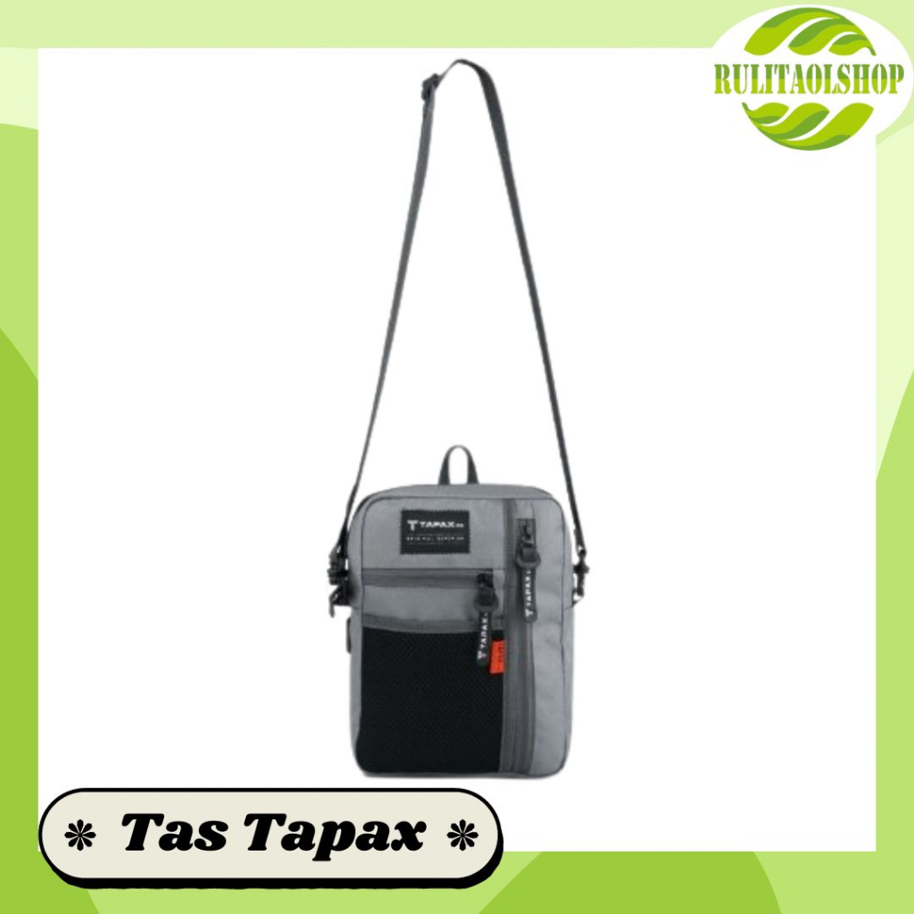 Tapax Briton- Tas Selempang Slingbag Best Seller - Full Abu