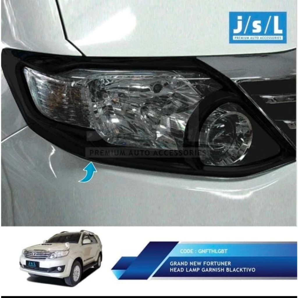 Jual TOYOTA GRAND NEW FORTUNER 20142015 GARNIS LAMPU DEPAN HEAD LAMP