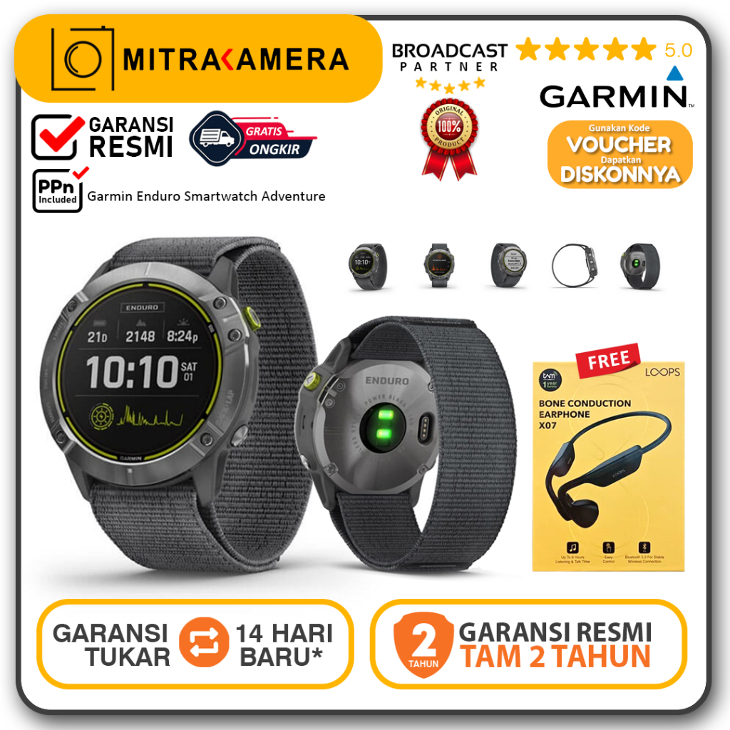 Jual Garmin Enduro Smartwatch Adventure Resmi TAM 2 Tahun | Shopee ...