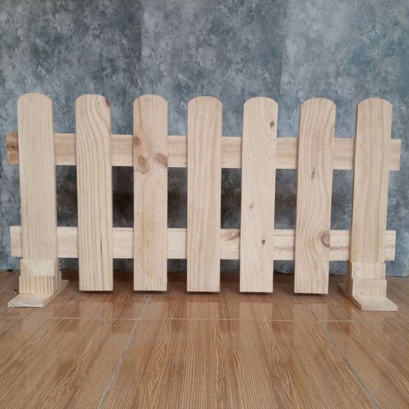 Jual Pagar Kayu Jati Belanda 100x100cm Decorasi Pagar Taman Shopee