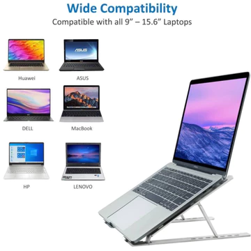 Stand Laptop Meja Laptop Lipat Aluminium Anti Slip Holder Meja Laptop Portable Holder