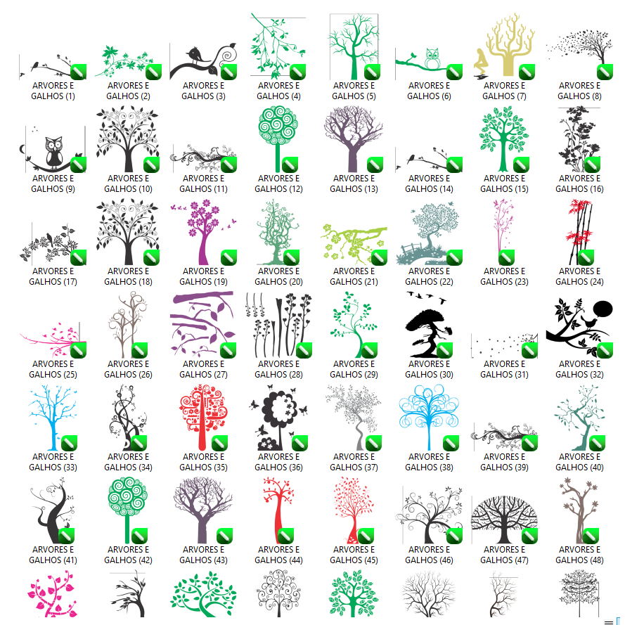 Jual ID99158 - 200+ Design Vector Trees Collection CDR X6 | Shopee ...