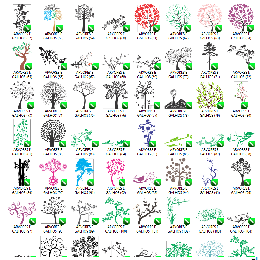 Jual ID99158 - 200+ Design Vector Trees Collection CDR X6 | Shopee ...