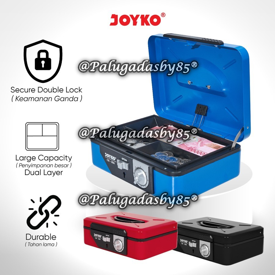 Jual (1 Biji) Cash Box Joyko CB26A / Cash Box Kotak Uang Kotak Kas