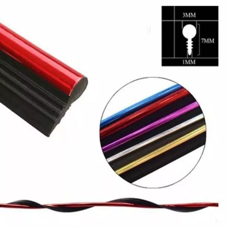 Jual list dashboard mobil universal warna merah | Shopee Indonesia