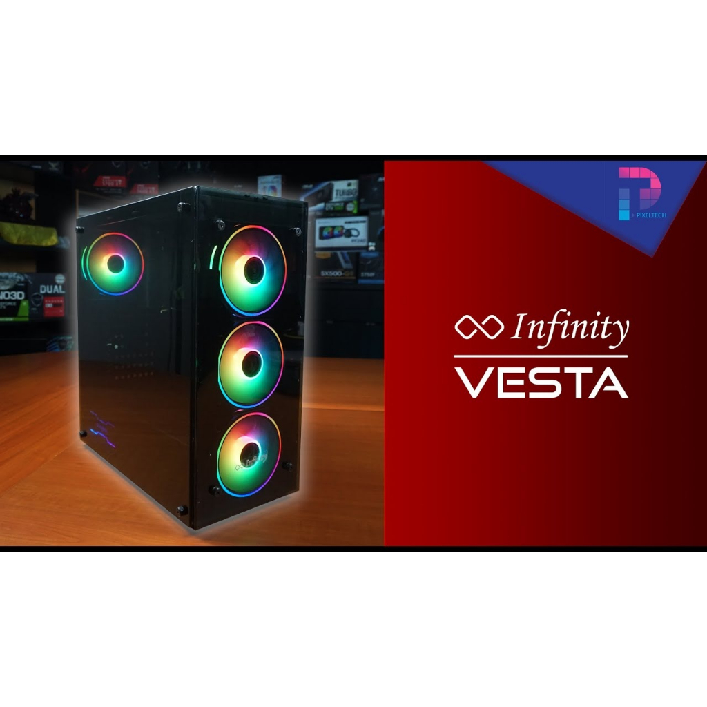 Jual Casing Case PC Gaming Infinity Vesta V2 Tempered Glass ATX Include ...