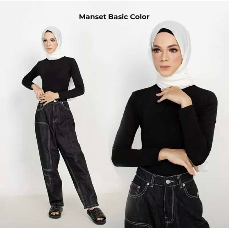 Jual Manset spandek hitam (inner muslim) | Shopee Indonesia