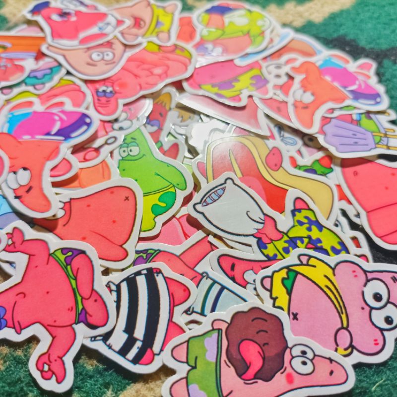 Jual 50PCS++ Stiker Patrick Star | Sticker Patrick Star teman SpongeBob ...