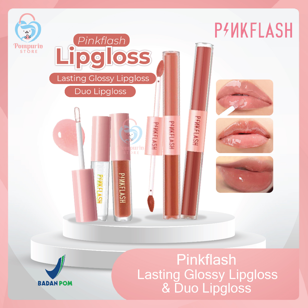 Jual Pinkflash Lasting Glossy Lipgloss Duo Lipgloss Original Bpom Shopee Indonesia