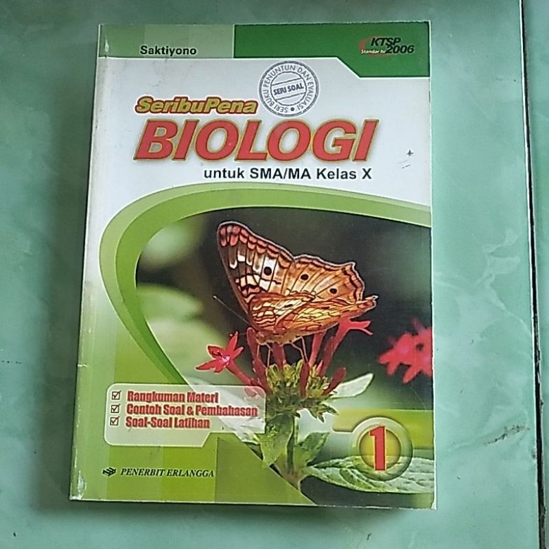 Jual SERIBUPENA BIOLOGI SMA-MA KELAS 1 KTSP 2006 ERLANGGA | Shopee ...