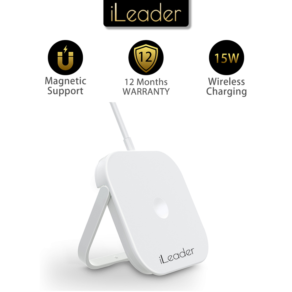 Jual iLeader 15W Wireless Fast Charging Magnetic Charger 3 in 1 Phone ...