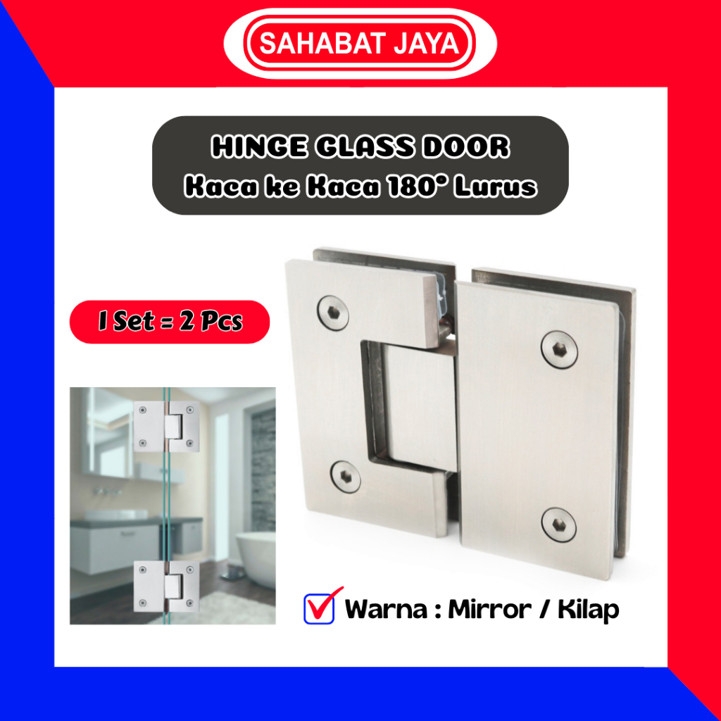 Jual Engsel Pintu Kaca Kamar Mandi Stainless Shower Hinge Glass Door Shopee Indonesia