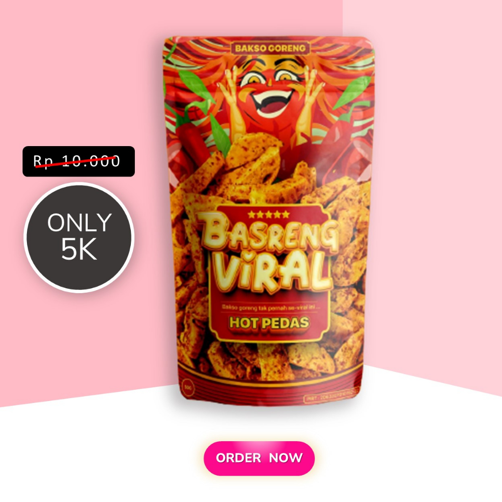 Jual Basreng Viral Enak Murah HOT PEDAS 50g | Shopee Indonesia