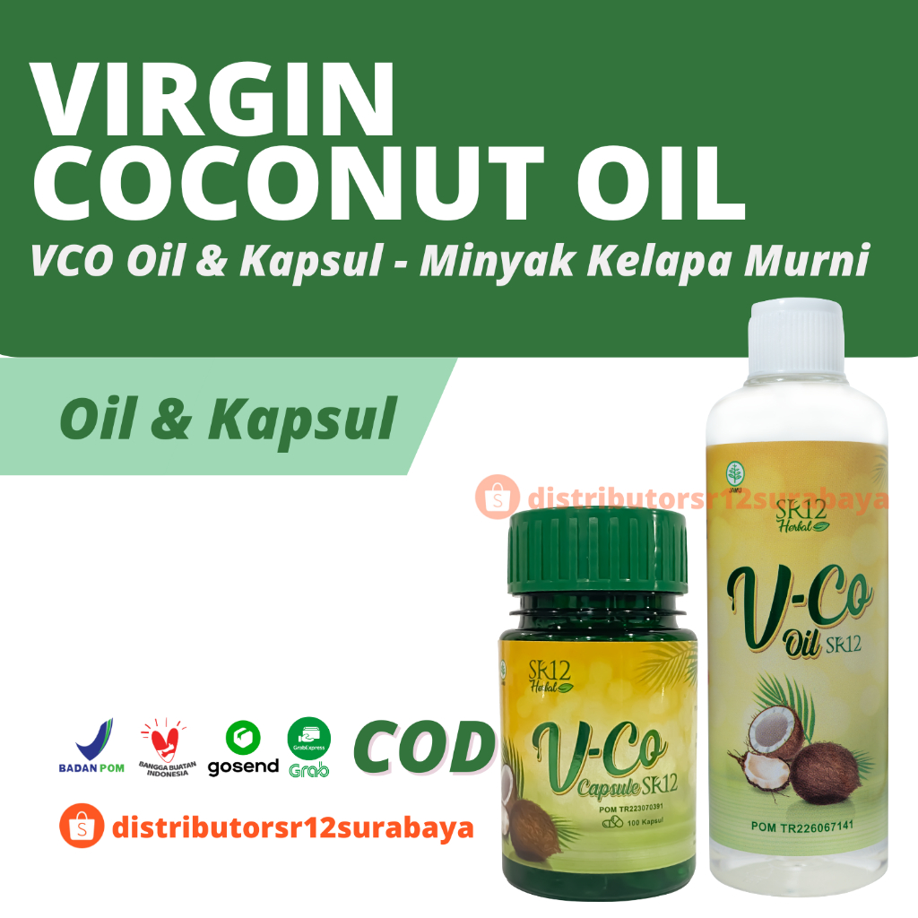 Jual Vco Oil Sr Vico Virgin Coconut Oil Ml Kapsul Minyak Kelapa Murni Premium Cold