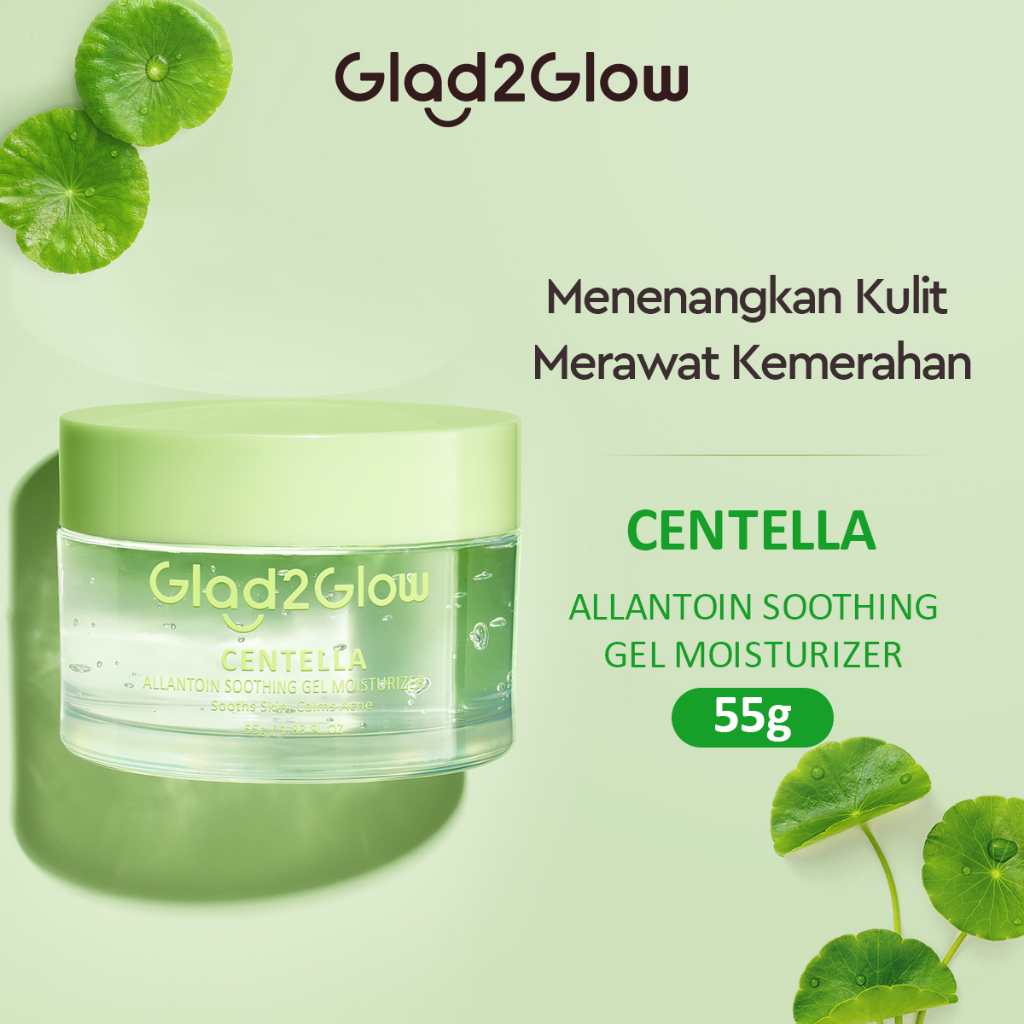 Jual Glad2Glow Centella Soothing Moisturizer Gel Cica Pelembab Wajah