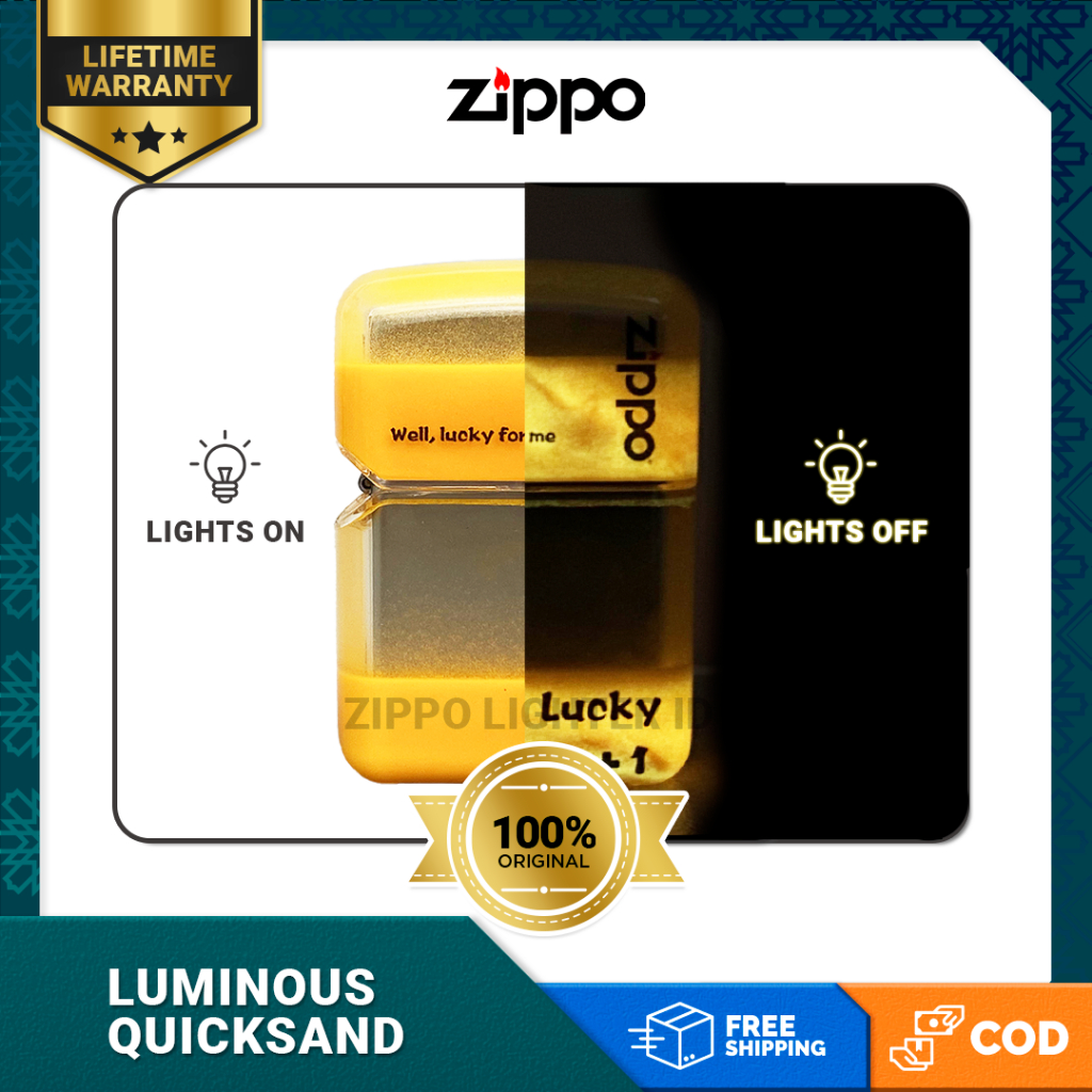 Jual Korek Api Zippo Luminous Quicksand Yellow Shopee Indonesia