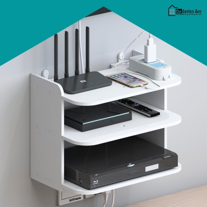 Jual Rak Gantung Set Top Box / DVD / Modem / Wifi / Router / 3 Susun ...