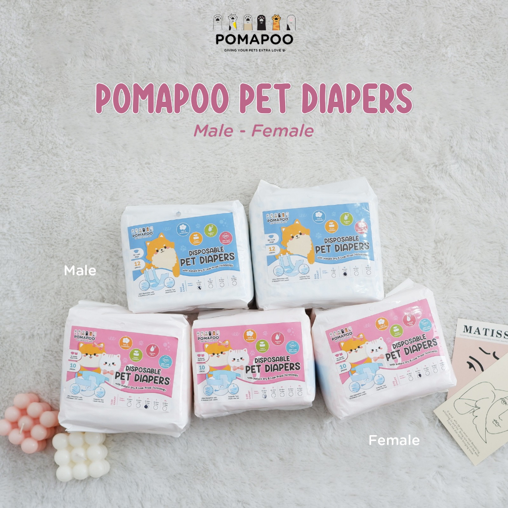 Jual POMAPOO Popok / Diapers Kucing dan Anjing Jantan dan Betina