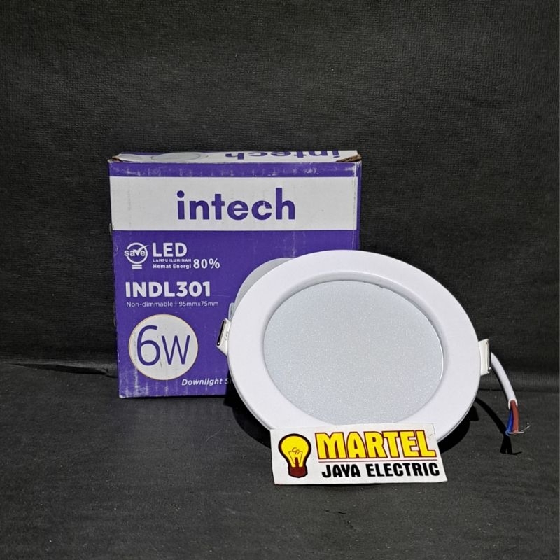 Jual Lampu Downlight Panel Ib Bulat Intech Indl Watt Putih Shopee Indonesia