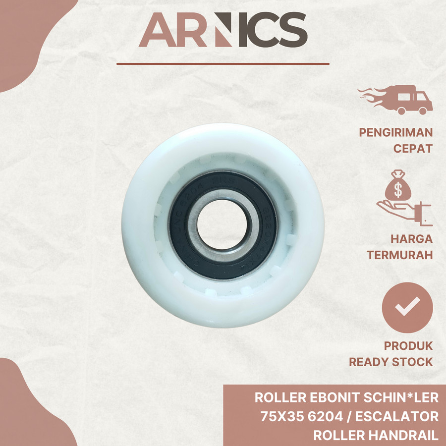 Jual Roller Ebonit Schin*ler 75x35 6204 / Escalator Roller Handrail ...