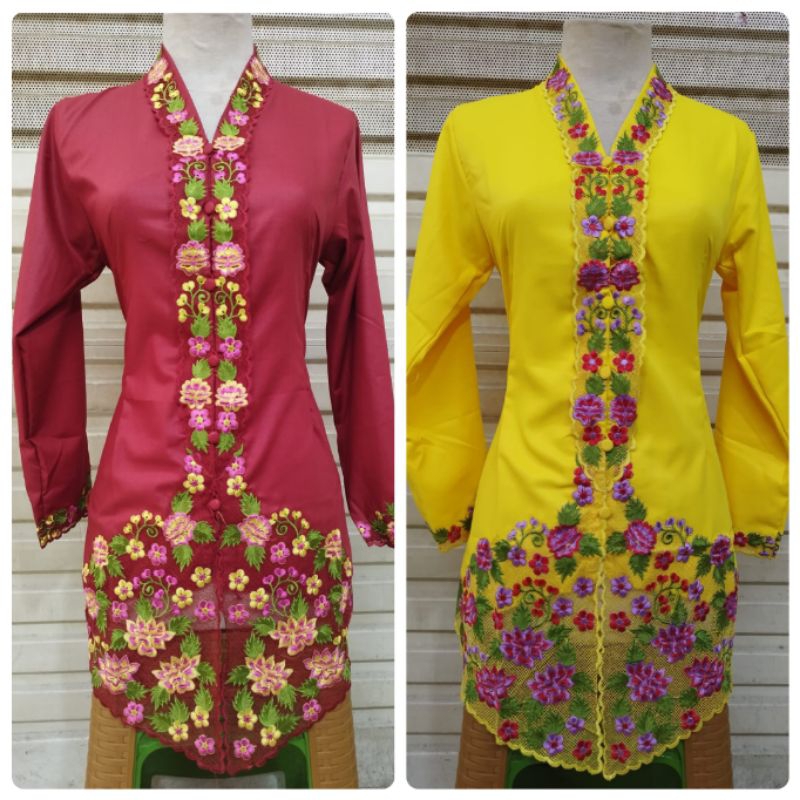 Jual Kebaya Encim Modern Lengan Panjang Bordir Jumbo Betawi Katun Ima