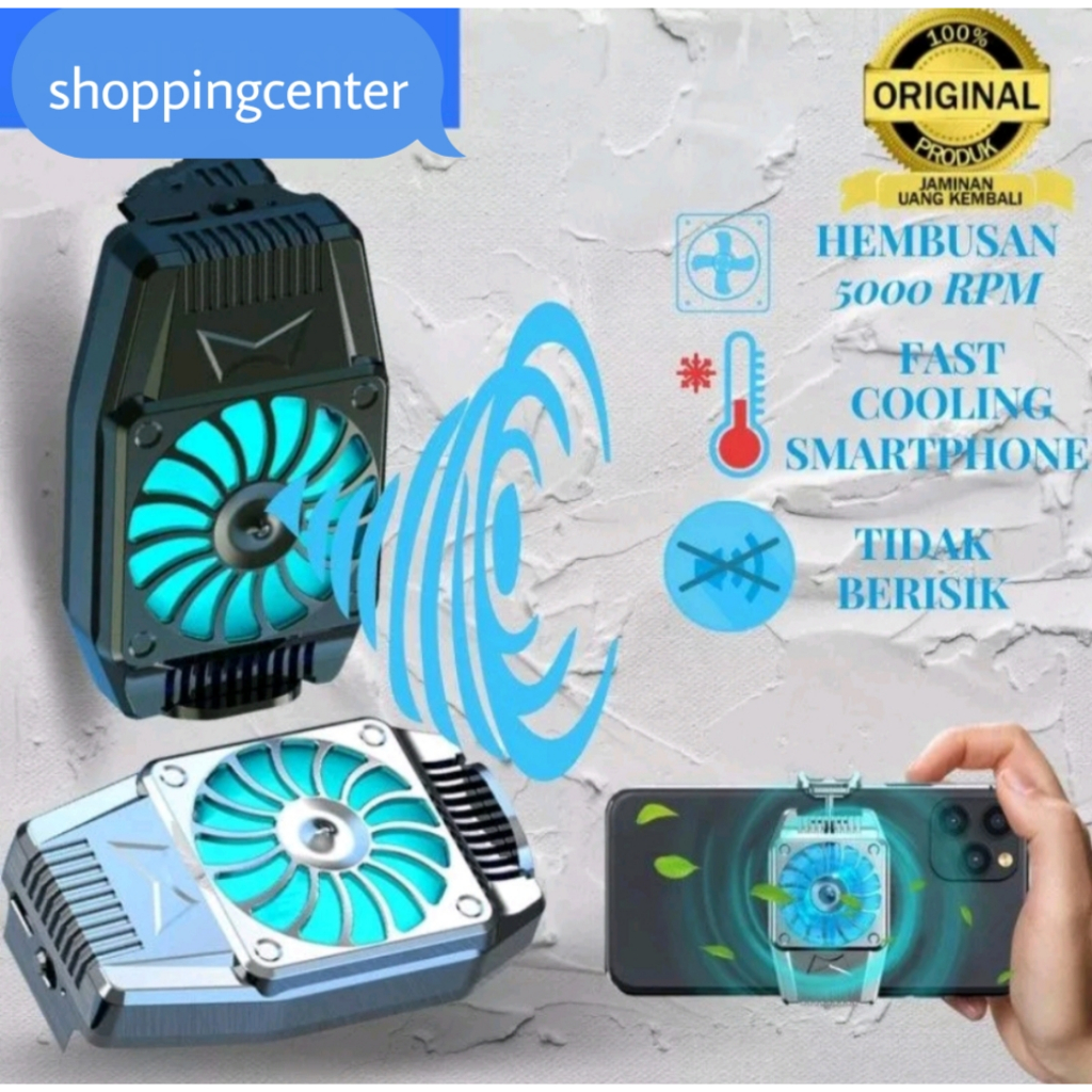 Jual ORI FanCooler Radiator Cooling Pad Kipas Pendingin Hp Gaming 9Mata ...